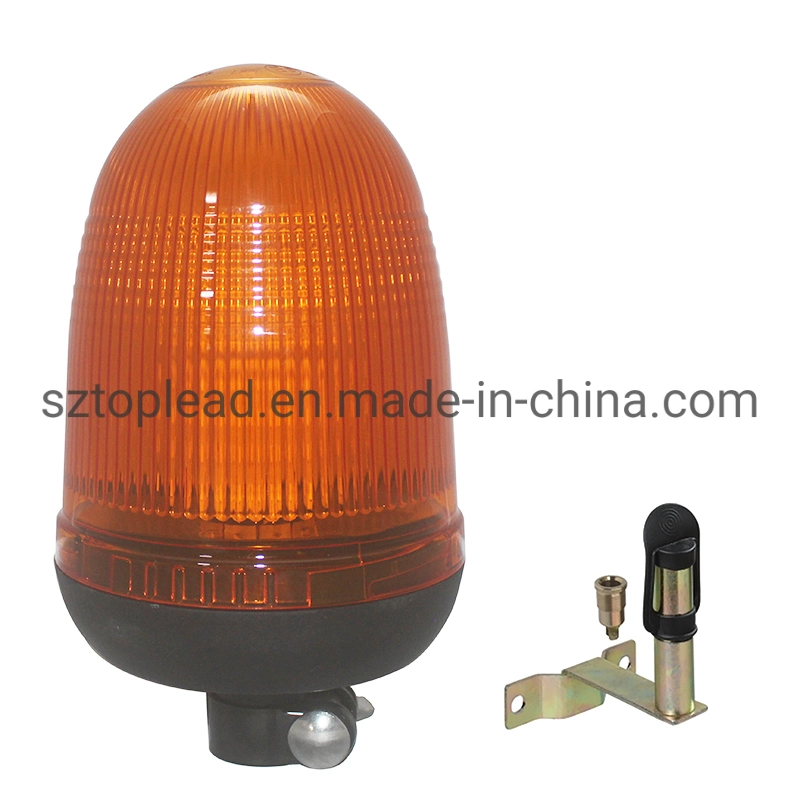 Amber Flexible Pole Mount LED Emergency Rotate Lamp Waterproof Traffic Strobe Warning Beacon Flashing Rotary Light