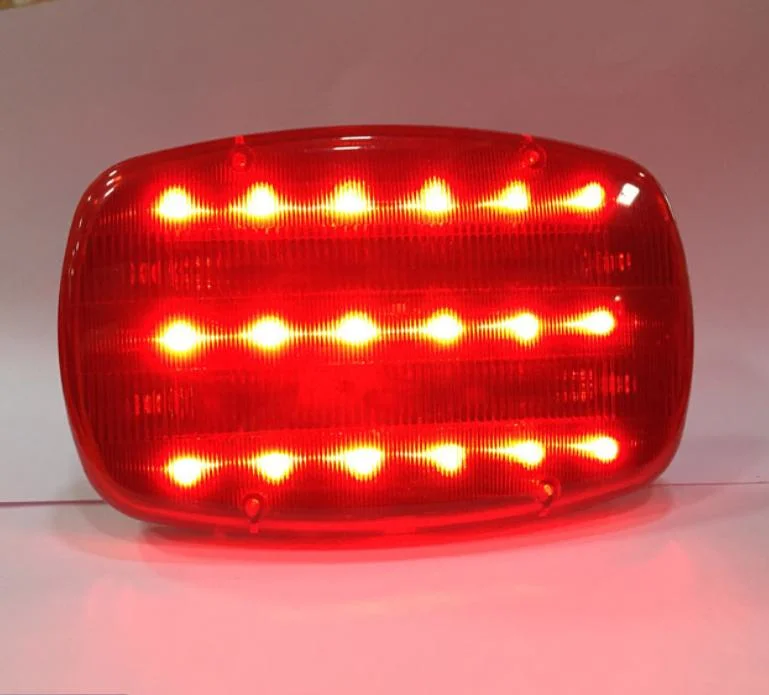 Wholesale 18PCS LED Red Warning Flashing Beacon Strobe Lamp Car Vehicle Caution Emergency Lighting with Bracket Base Strong Magnet High Visibility Warning Light
