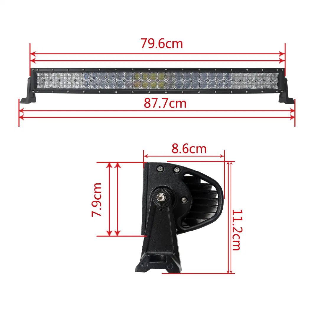 Super Bright 5D 31.5inch Curved 180 W 4X4 LED Light Bar