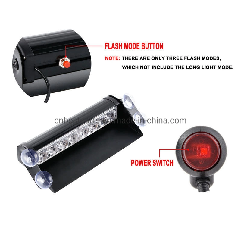 Road Emergency Car Strobe Flash Warning Lighting 12V 8 LED Flashing Red Blue Traffic Safety Signal Caution Strobe Lamp Car Styling LED Beacon Warning Light