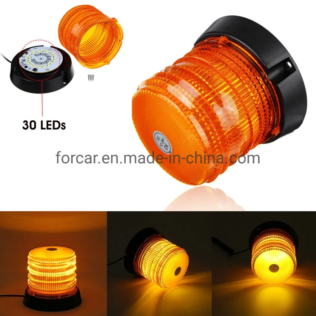 Emergency Magnetic Strobe Flashing Warning Beacon Amber LED Strobe Beacon Light for Truck Vehicle