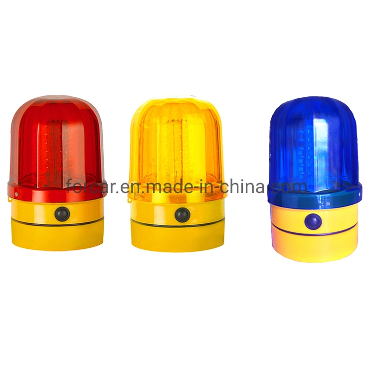 Revolving Car Warning Strobe Lights Battery-Operated Red LED Beacon Blinking Flashing Function Machine Emergency Warning Caution Light