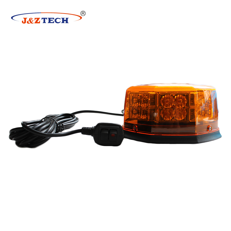 8 Sides Ambulance Truck Strobe LED Amber Rotating Flashing Blue Beacon Light