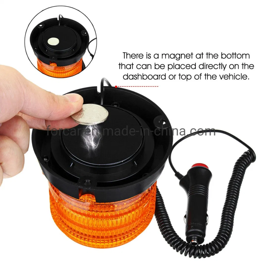 Emergency Magnetic Strobe Flashing Warning Beacon Amber LED Strobe Beacon Light for Truck Vehicle