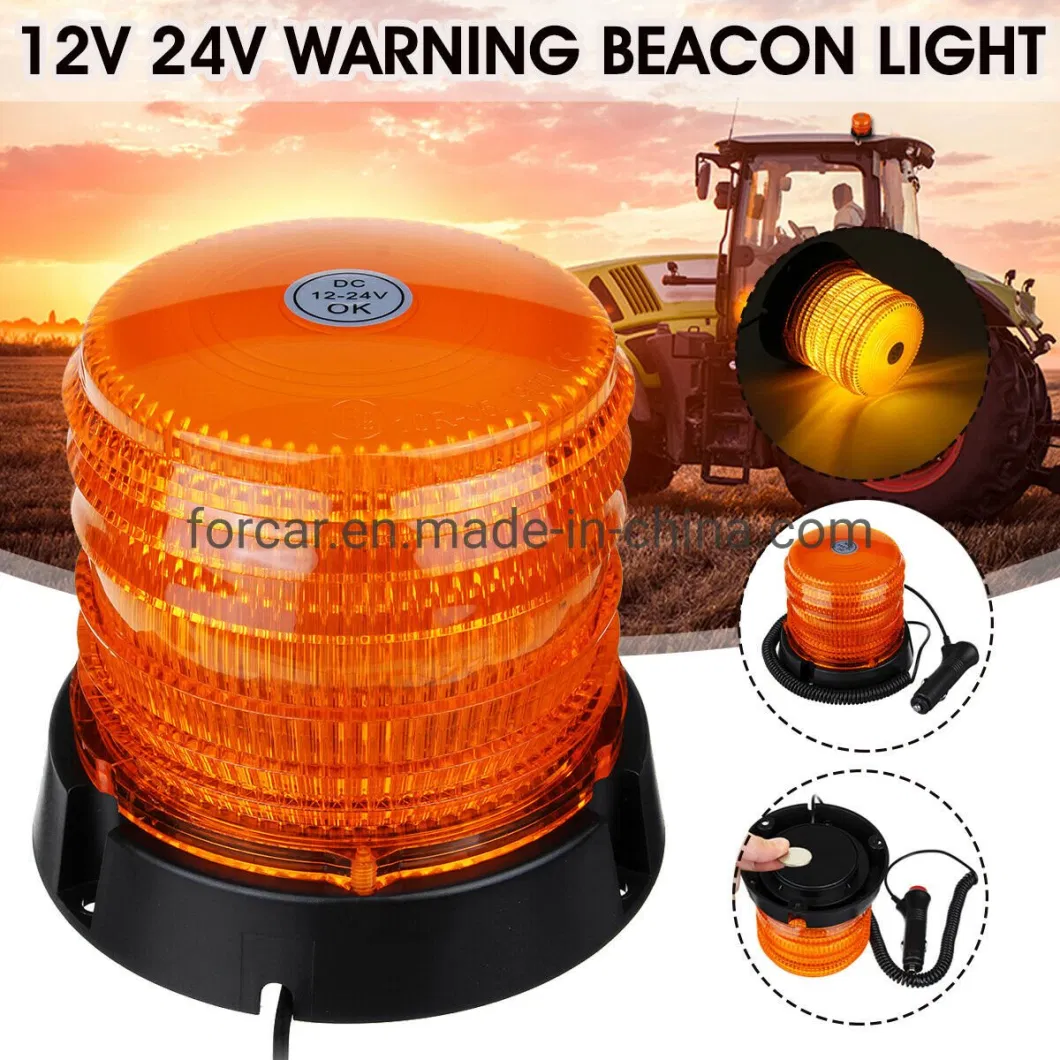 Emergency Magnetic Strobe Flashing Warning Beacon Amber LED Strobe Beacon Light for Truck Vehicle