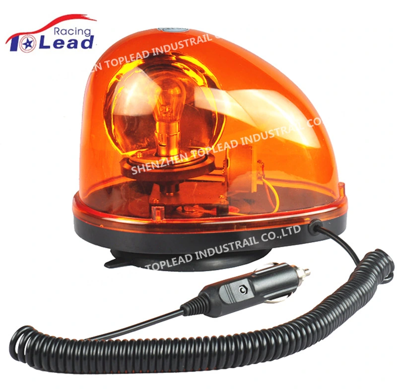 Top Lead Blue Halogen Police Emergency Snail Flashing Light Rotating Warning Safety Strobe Beacon Light
