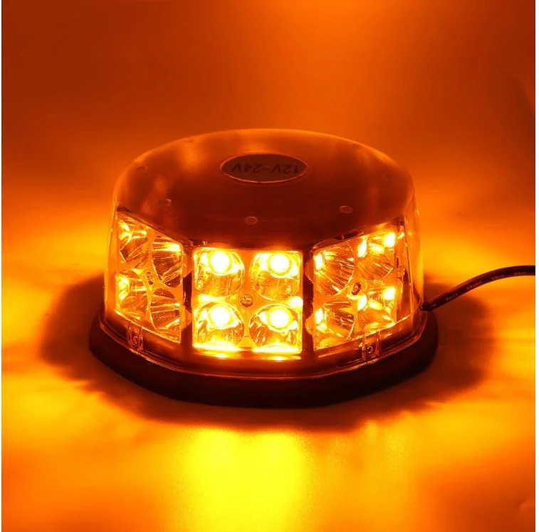 Toplead Heavy Duty Vehicle Emergency Amber Power LED Safety Signal Flashing Lamp, Car Roof Top Strobe Warning Beacon Light