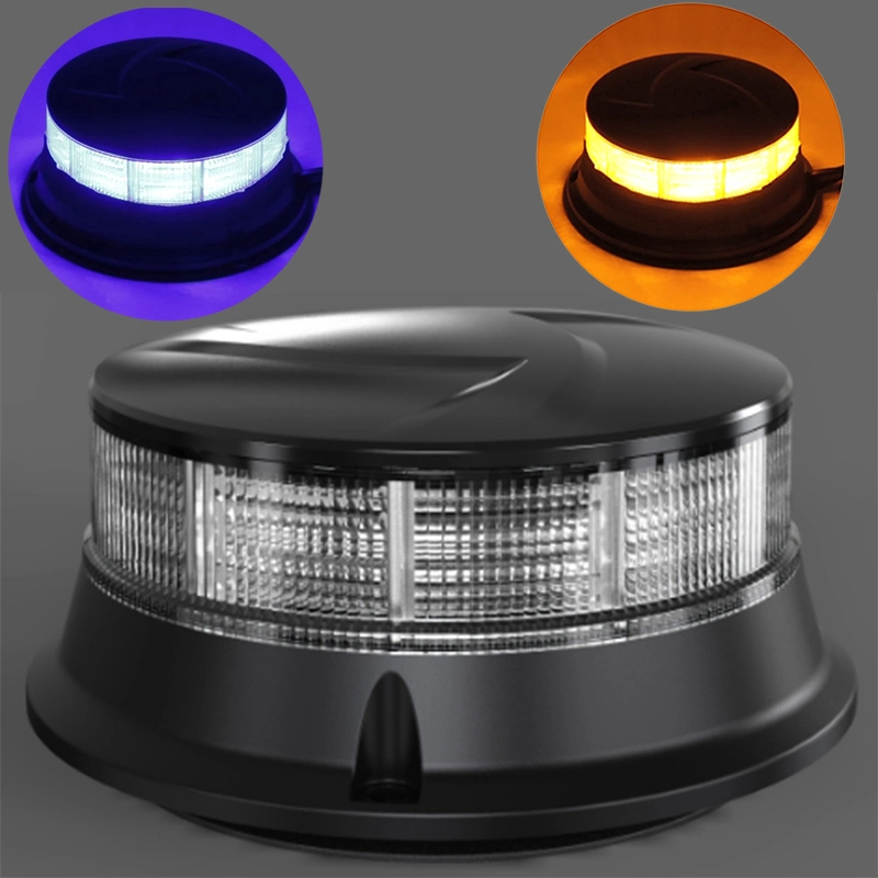 LED Beacon Dual Color Light Rotation Roof Top Hazard Traffic Indication Flash Emergency Light Warning Safety Lamp with Magnet
