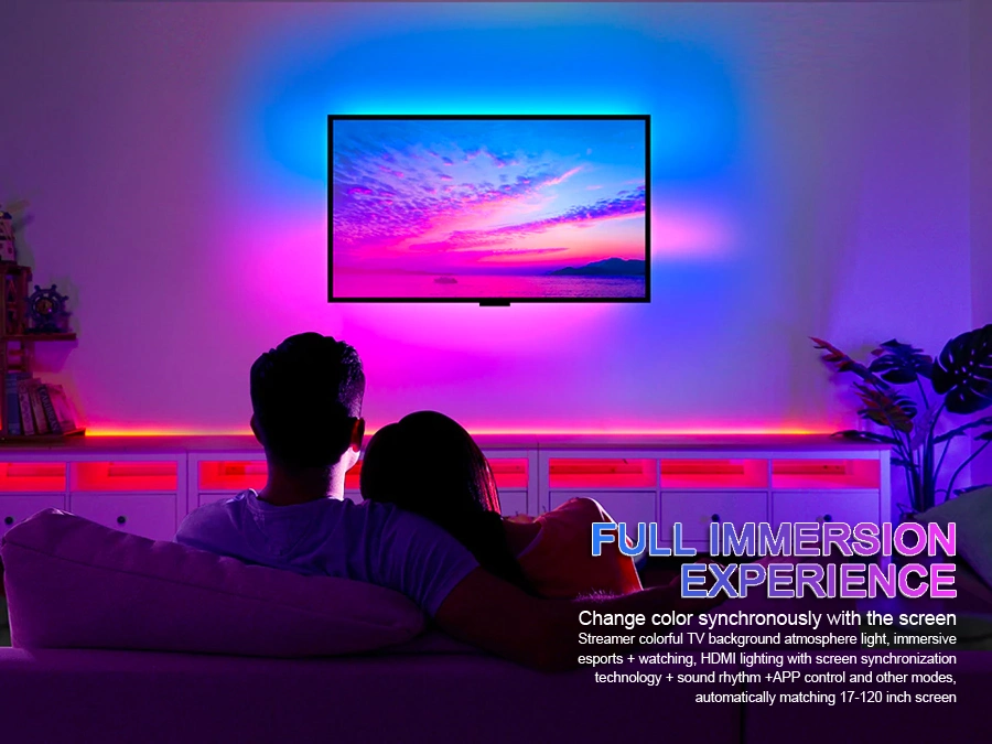 Home Cinema Essentials Screen Play Gradient Lightstrip Waterproof Multiple Colors LED TV Back Light Backlight Strip (suitbale for the TV size under 65&quot;)