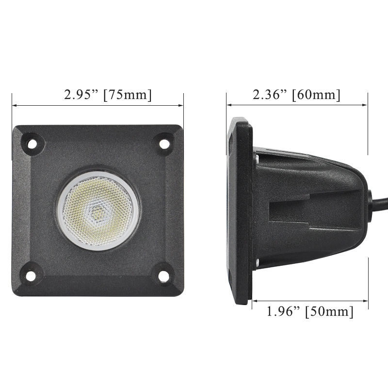 3&prime;&prime; 10W Flood Beam Festoon License Plate Light Interior Light for Car Truck Trailer Tractor