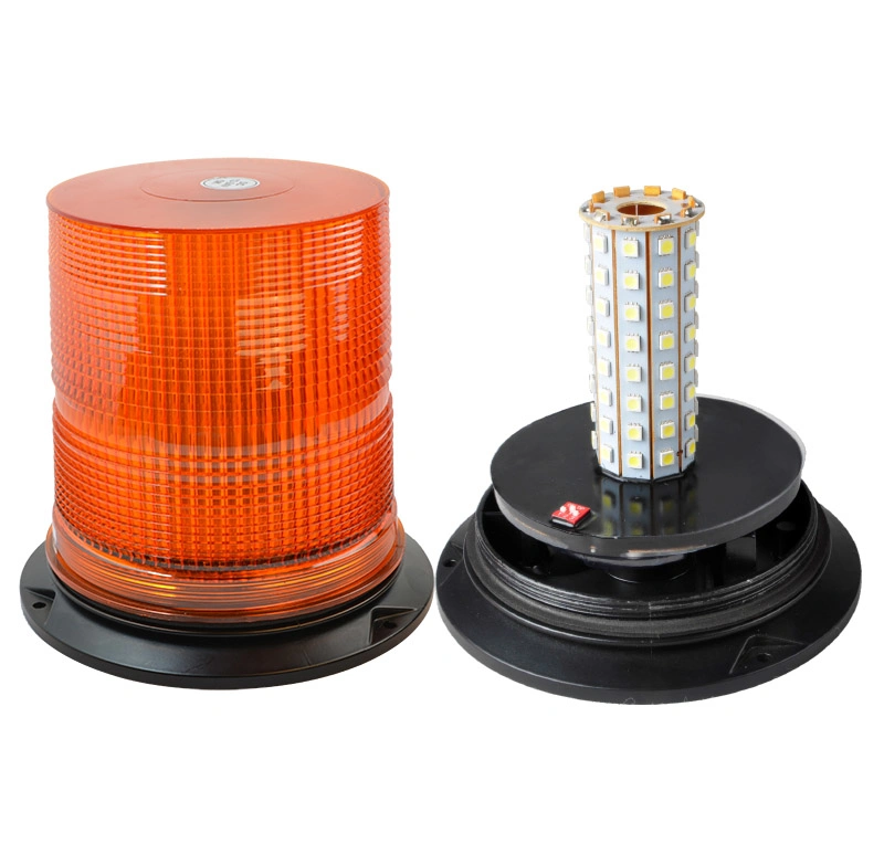 Car Strobe Warning Beacon Light LED Rotate Lamp Amber Emergency Traffic Lights with Magnetic Sucker Base and Cigar DC 12-48V CE