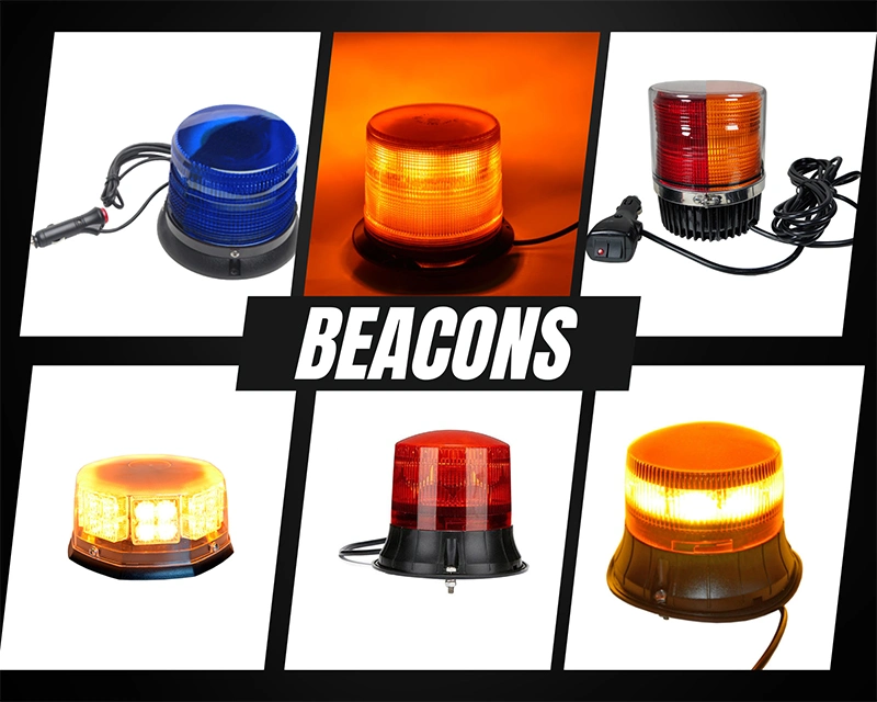 12V Red Mini LED Beacon Light for Trucks (BE300)