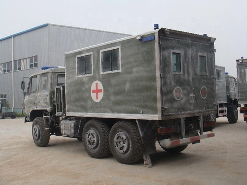 China Dongfeng 4WD 4X4 6X6 Left/Right Hand Drive Box Type Ambulance for Sale