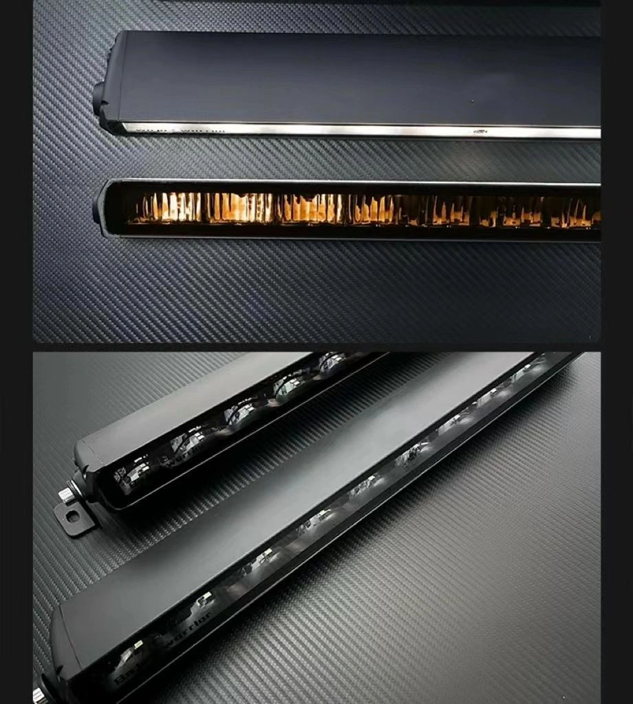 12V Amber and White Color Dual Color Single Row LED Light Bar