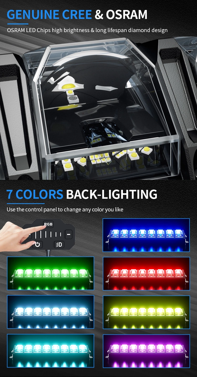 Aurora Evolve Offroad LED Light Bar Colorful RGB LED Lightbar