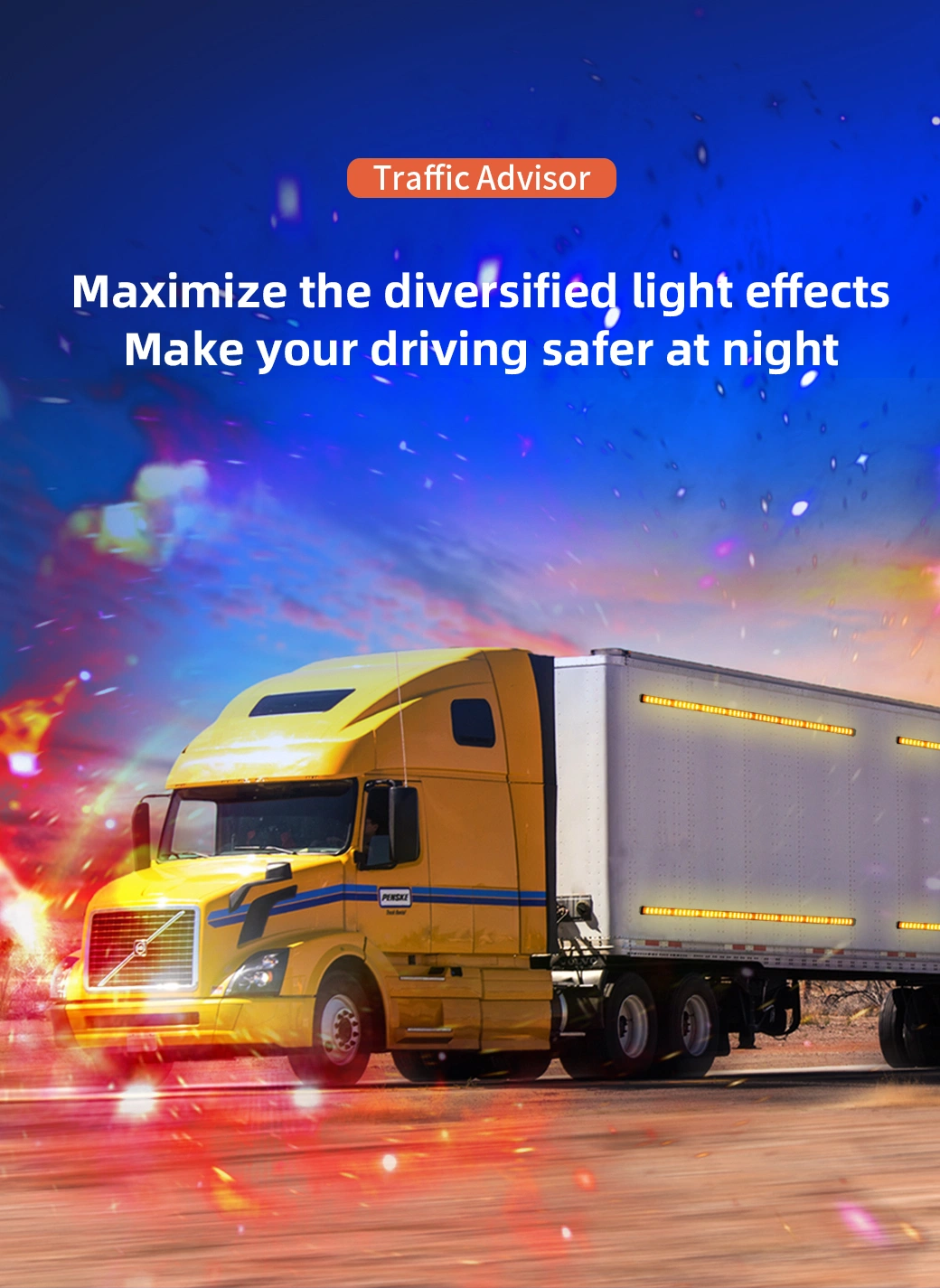 Senken Flashing Warning Traffic Advisor Directional Light Bar Lte2135