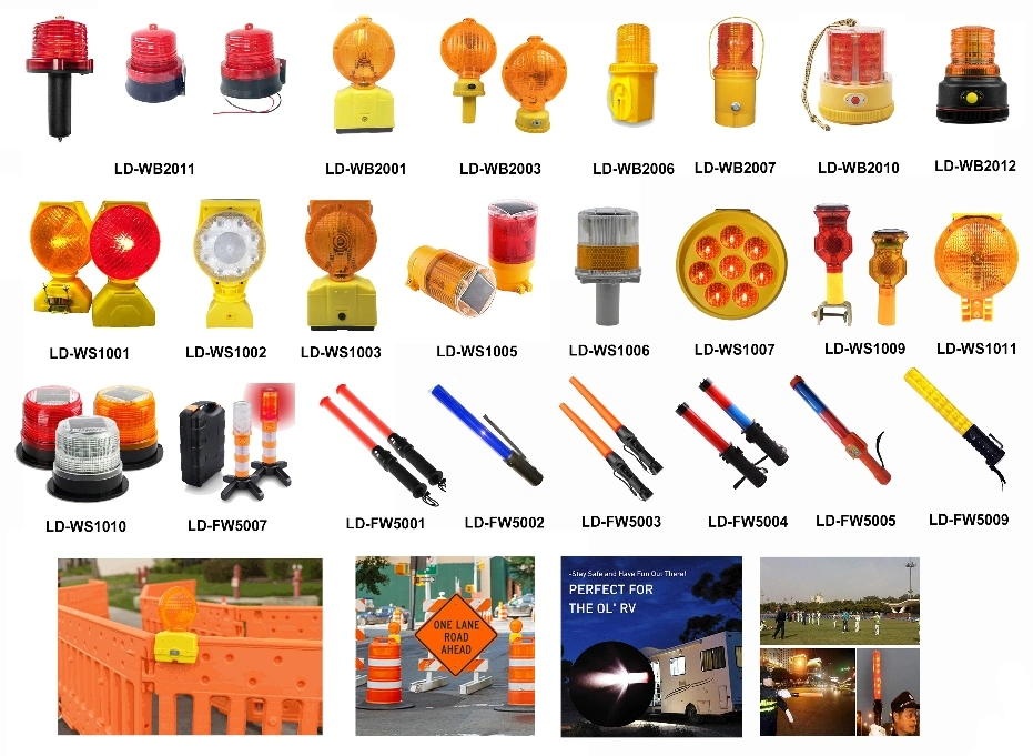 Road Traffic Cone Safety Emergency Strobe Rotating Warning Beacon Light Lamp