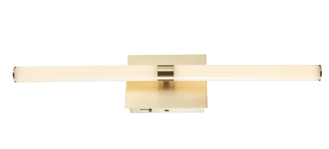 5CCT 18W Brushed Gold LED Vanity Wall Light with Opal Glass (W2009)