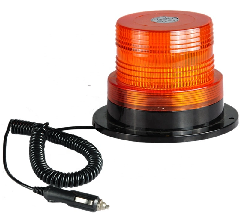 Factory Direct Selling LED Strobe Warning Beacon Light Amber PC LED Rotary Lamp with Flexible Pole Mount ECE R65
