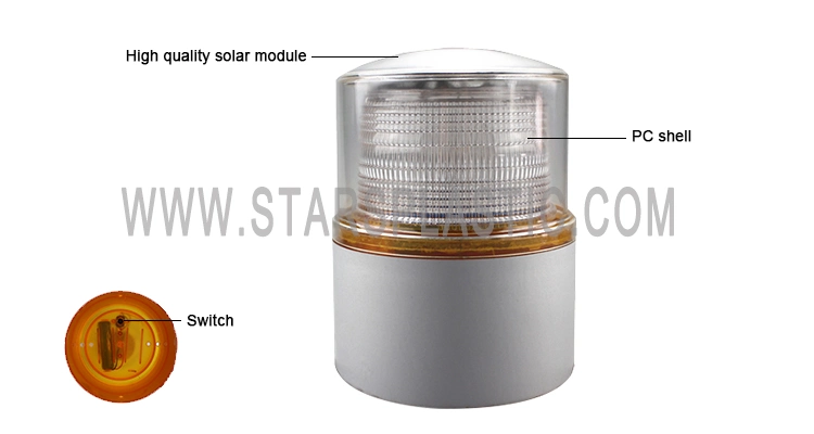 Solar Warning Light for Warning Post