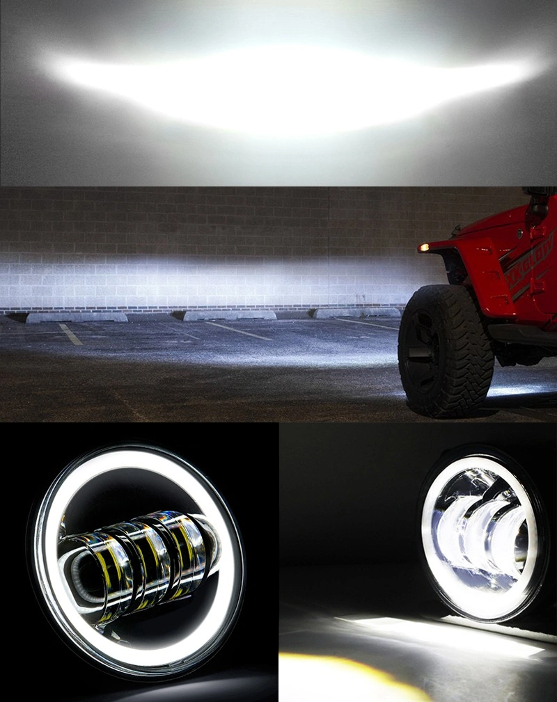 3.5 Inch Round LED Fog Light for Jeep Wrangler Jk Lj Tj Flood LED Passing Headlight