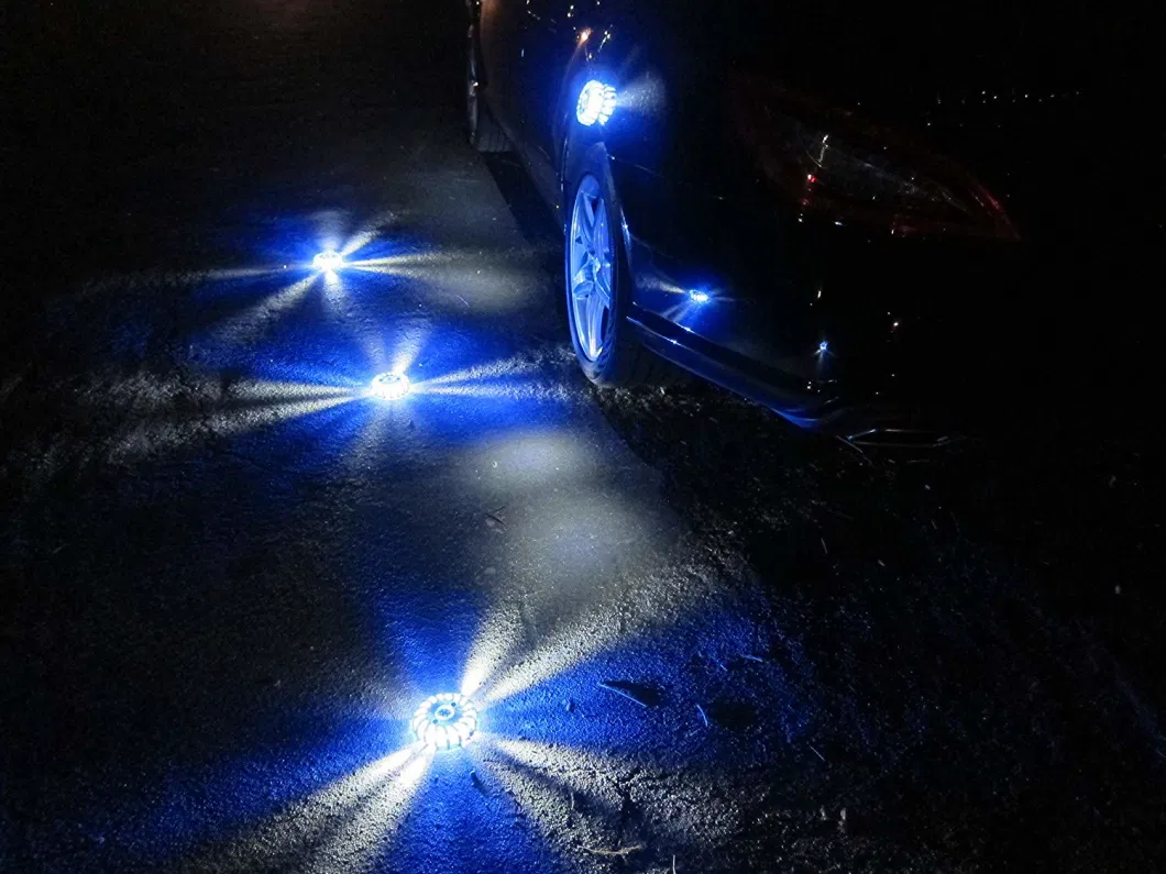 Rechargeable Flashing LED Road Flares Emergency Disc Beacon Lights Car V16 Caution Light Portable Powerful Traffic Warning Strobe Signal Light