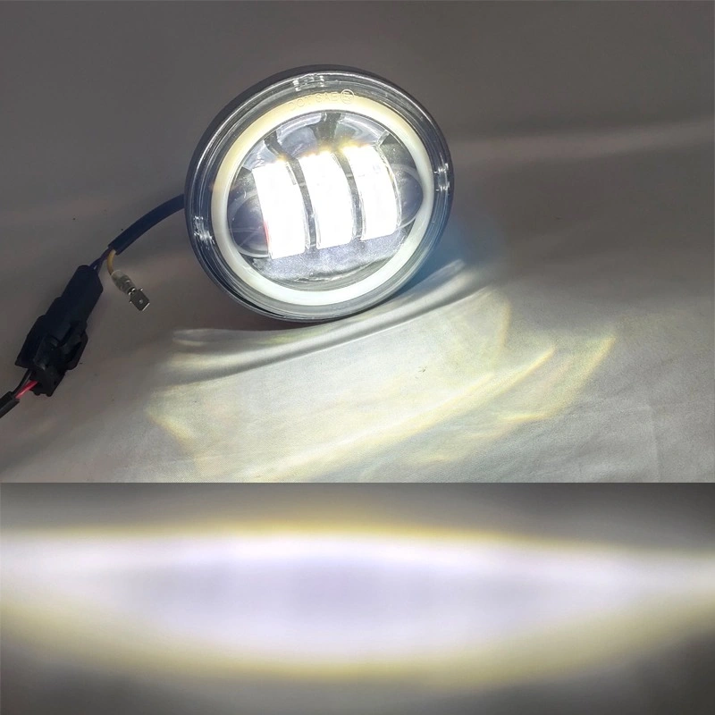 Round 4.5&quot; 4 1/2&quot; Inch 30W LED Auxiliary Lamp for Harley Motorcycle Passing Fog Light
