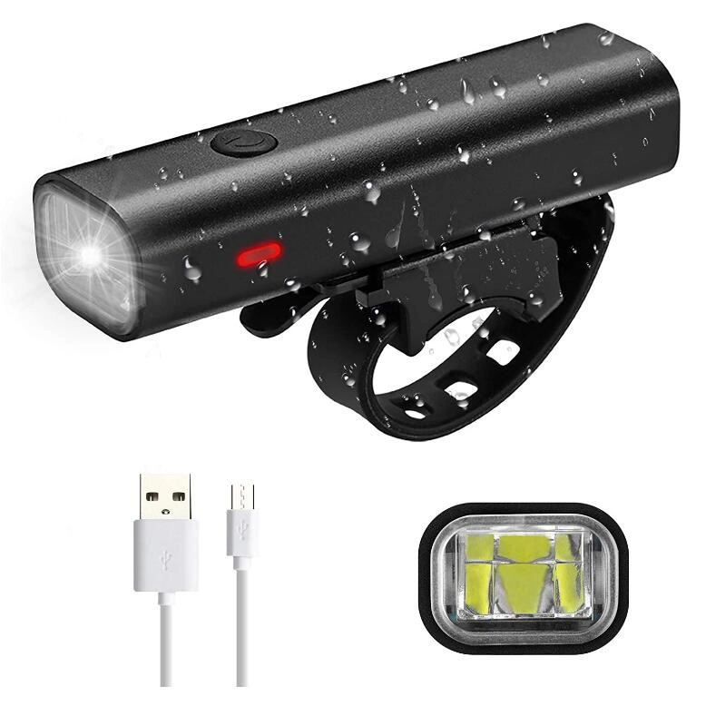 High Lumens Ipx5 LED Light USB Rechargeable Bike Headlight Bicycle Light