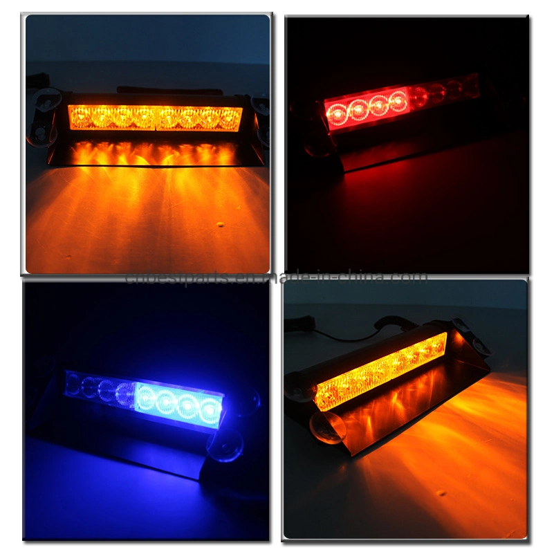 Road Emergency Car Strobe Flash Warning Lighting 12V 8 LED Flashing Red Blue Traffic Safety Signal Caution Strobe Lamp Car Styling LED Beacon Warning Light