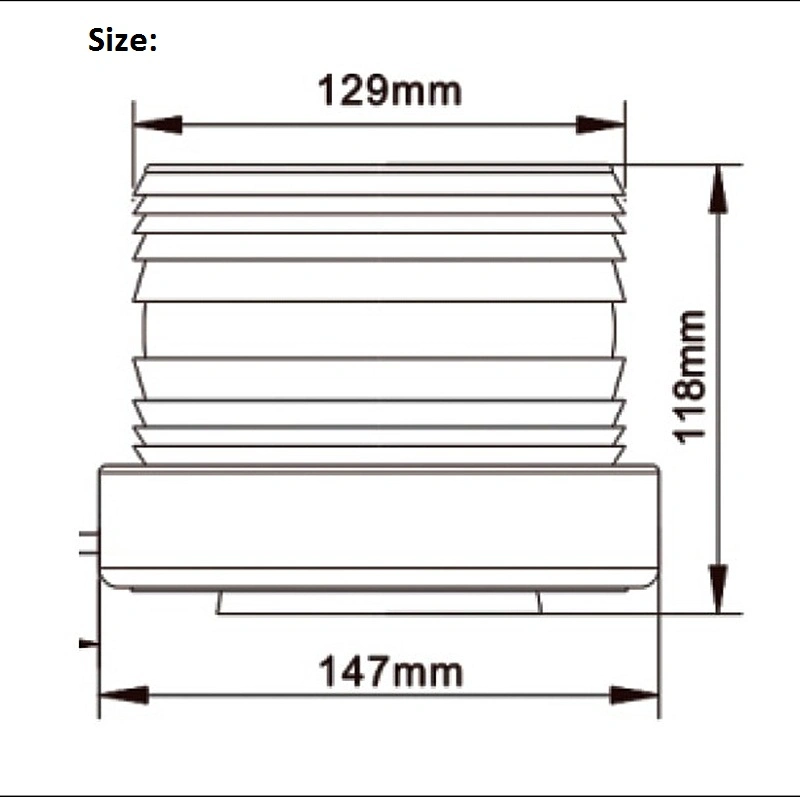 Toplead 10-30VDC Rotate LED Strobe Light LED Warning Light Beacon Light with Magnetic Base Tld202