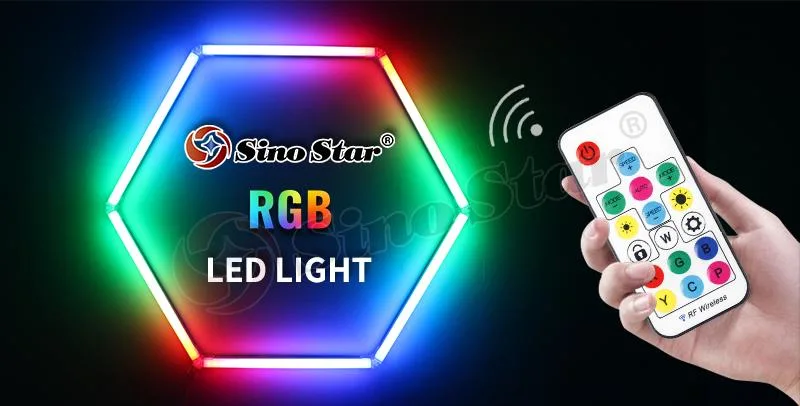 3389*1715mm 56W Club Hotel Shop Supermarket Corridor Honeycomb RGB Hexagon Light Bar