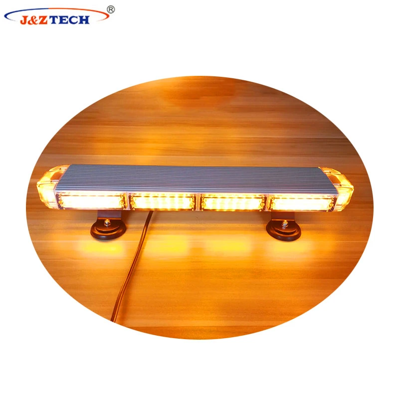 Car Red Blue Black Aluminum LED Strobe Emergency Light Bar