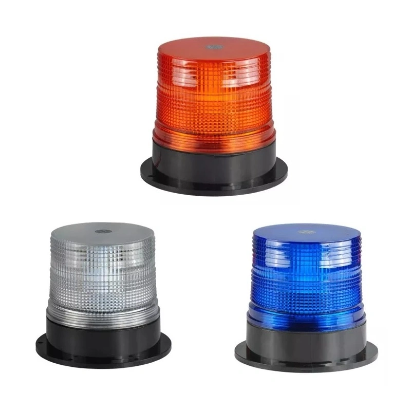 Small LED Beacon Light with Magnetic Base (12V-48V) Hot Sell Rotary Strobe Lamp Blue/Amber/Red/White RoHS R10