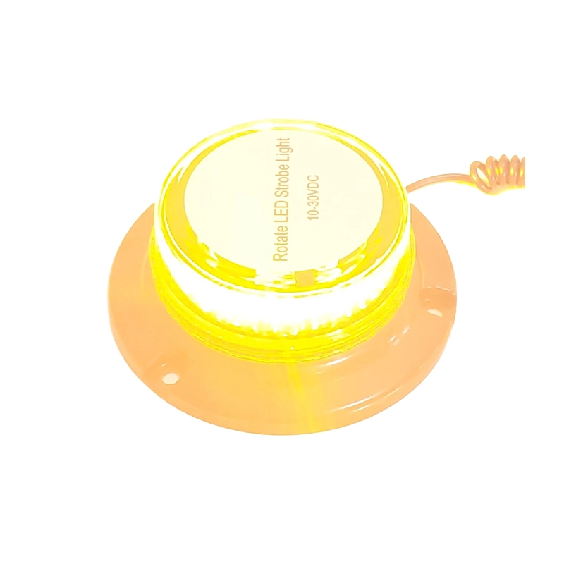 LED Amber Rotating Strobe Beacon Light with Magnet