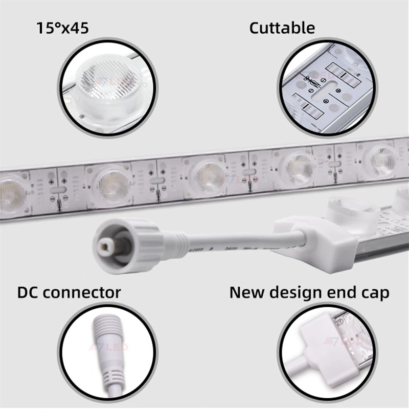 Super Bright 2160lm SMD3030 LED Light Bars for 8-25cm External Single Side and Double-Sided Light Boxes