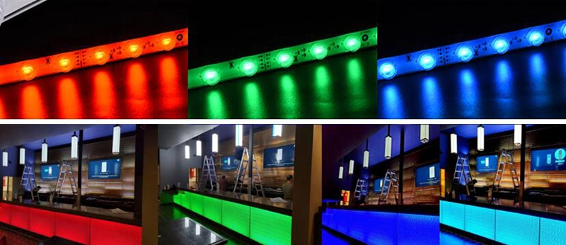 Exhibition Display High Energy-Saving IP67 Waterproof 24LED/M SMD3030 RGB Color Changing Edgelight LED Light Bars for Light Box
