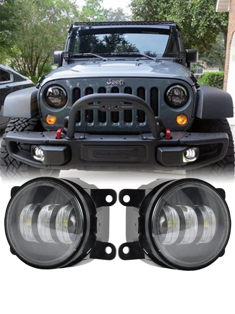 3.5 Inch Round LED Fog Light for Jeep Wrangler Jk Lj Tj Flood LED Passing Headlight