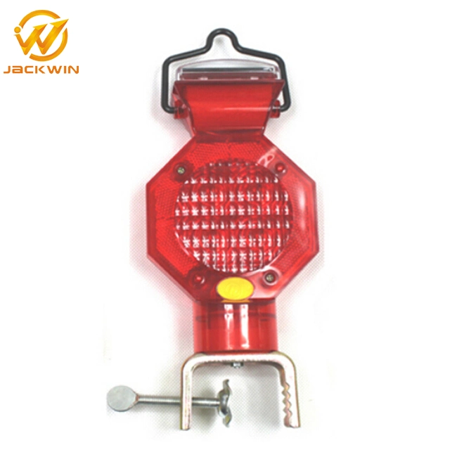 Red / Yellow Flashing LED Solar Power Beacon Light for Traffic Cone / Delineator Post / Plastic Barricade