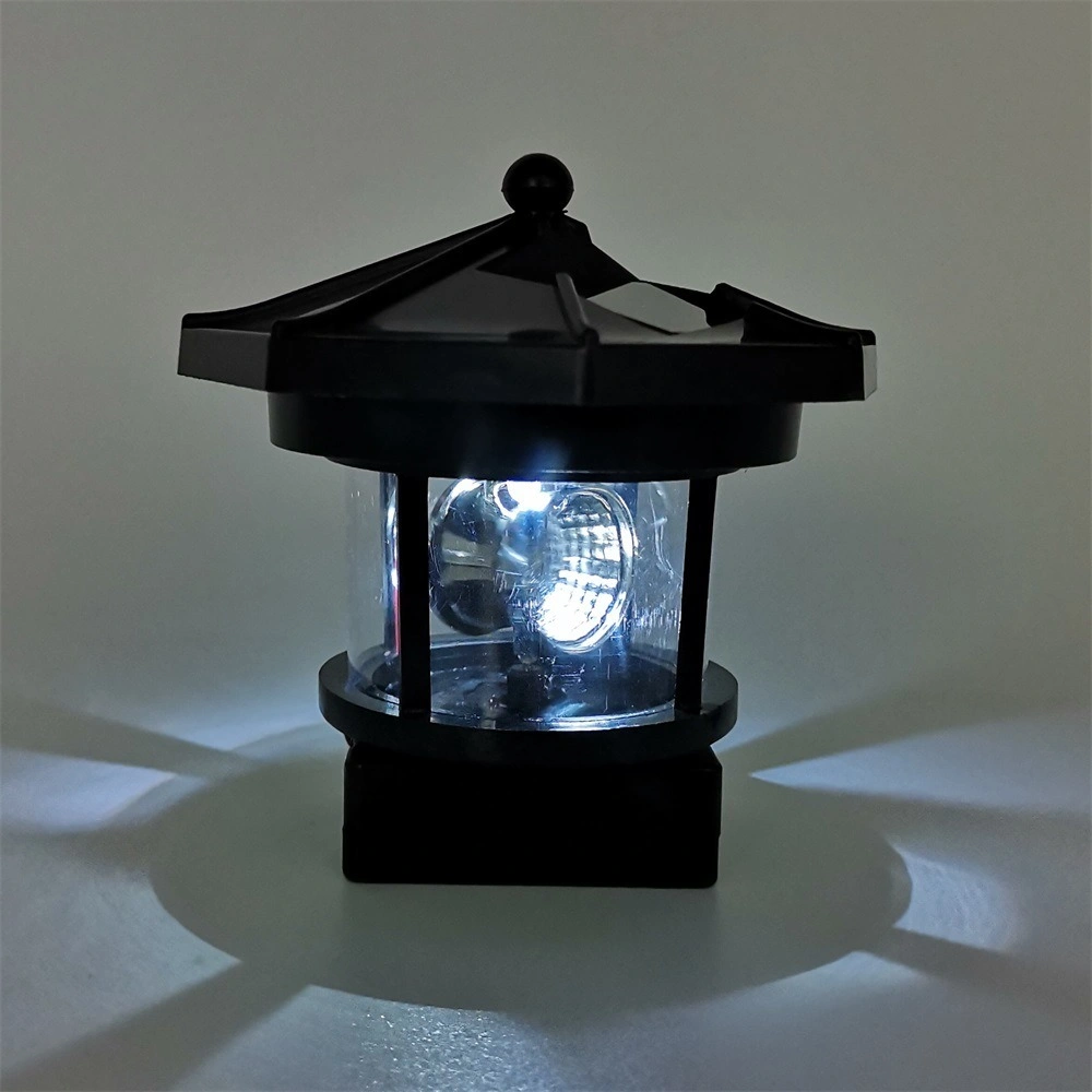 Waterproof Solar Lighthouse 360 Degree Rotating Miniature Garden Light IP44 Outdoor Decoration for Lawn and Pond Bl19068