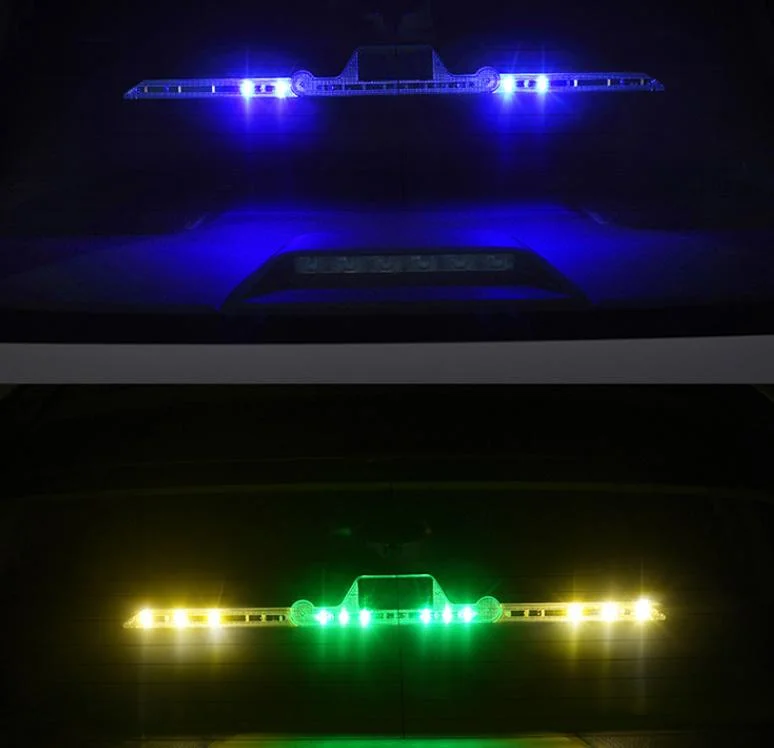 Newest Design Folding Solar Car Vehicle Warning Light with Remote Control 18PCS SMD Colors Rotating Beacon Caution Lamp Traffic Emergency LED Lighting