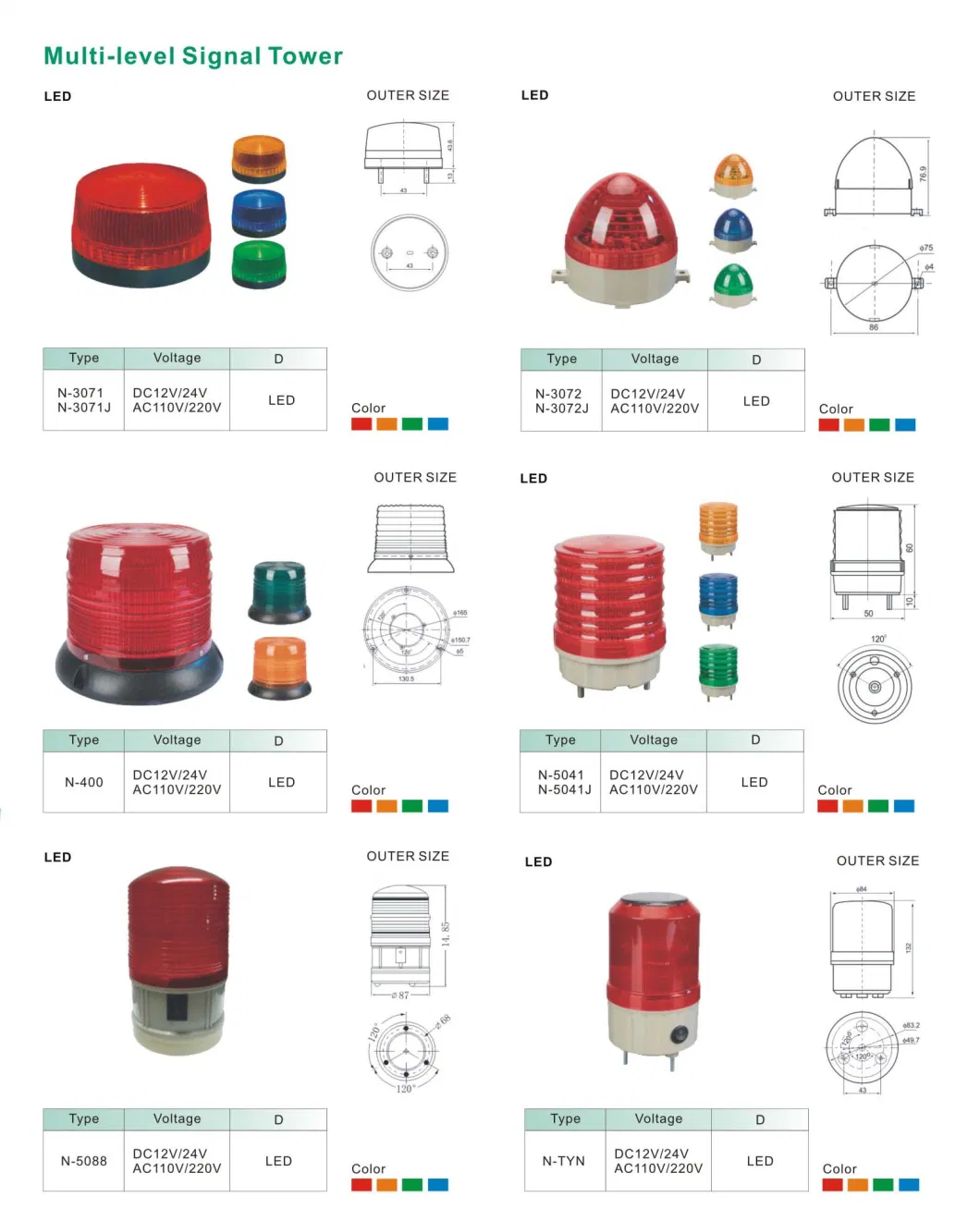 AC/DC12V 24V LED Rotate Flashing Warning Light Beacon Vehicle Lamp