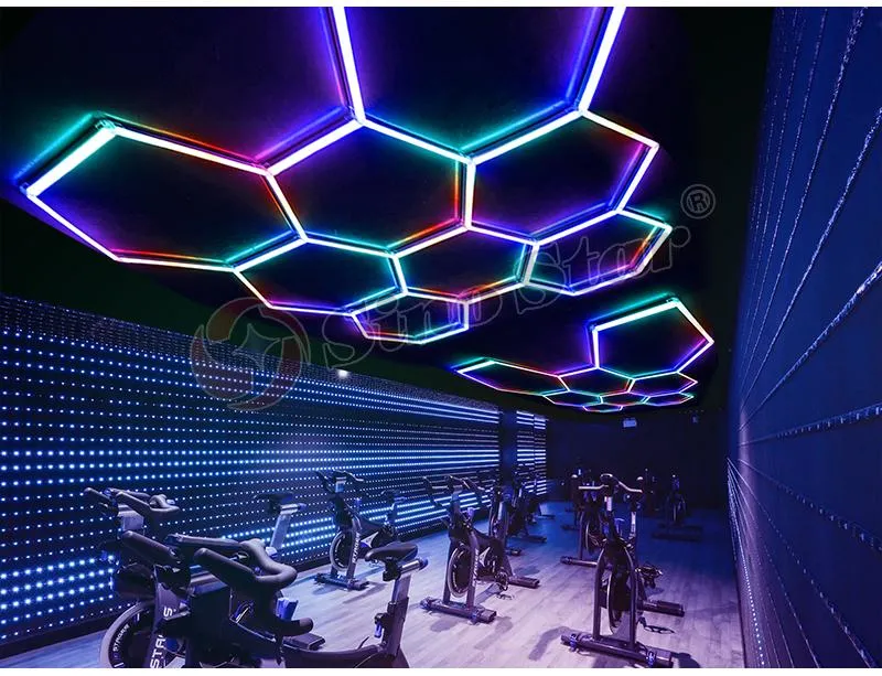 Club Hotel Shop Supermarket Corridor Honeycomb RGB Hexagon Light Bar Garage