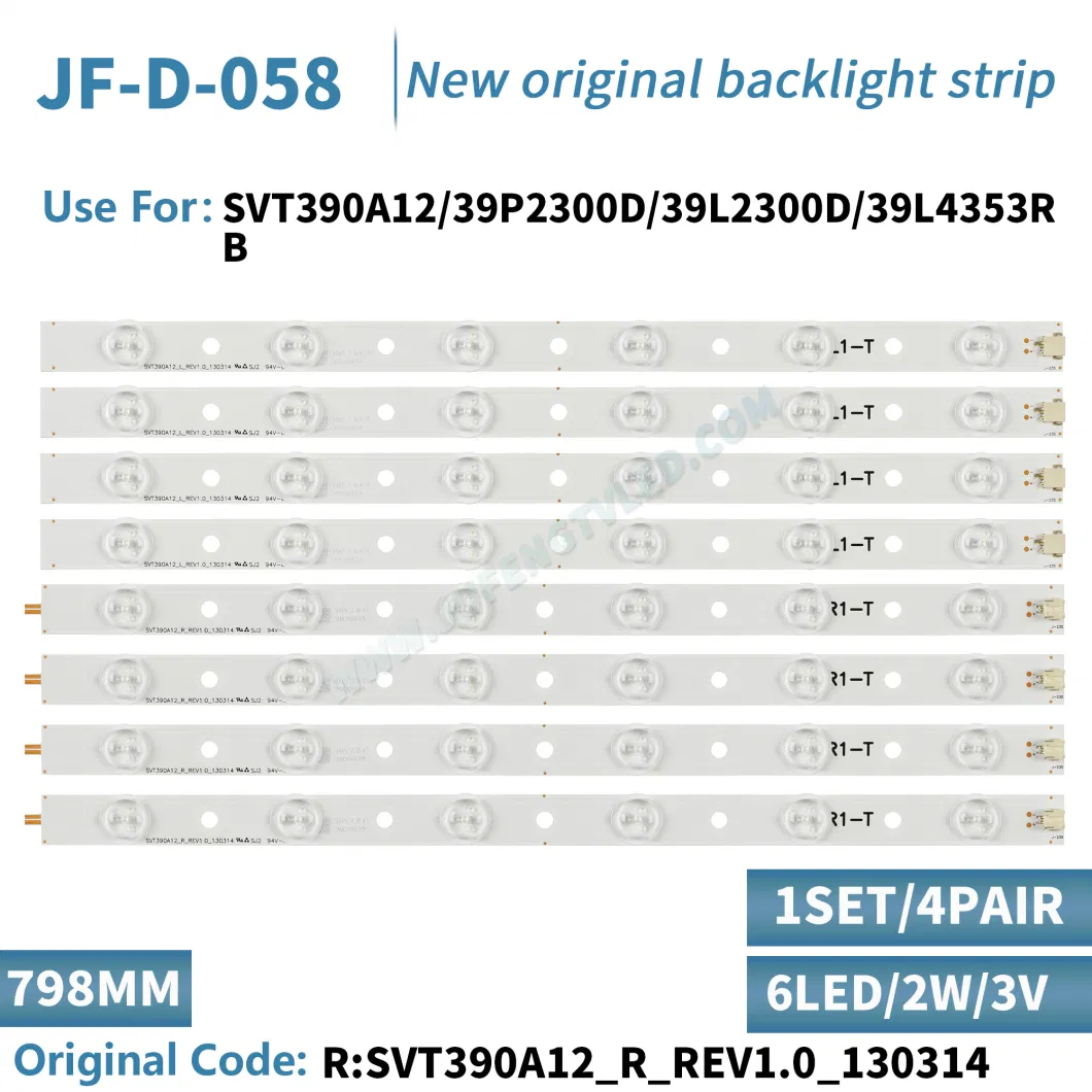 Jf-D-058 TV Light Bar Use for 39&prime;&prime; 6+6 Svt390A12_R/L Svt390A05_R_Rev3.0 39d3503V11W6c1b39517m-Hj-Me-R/L LED Strips