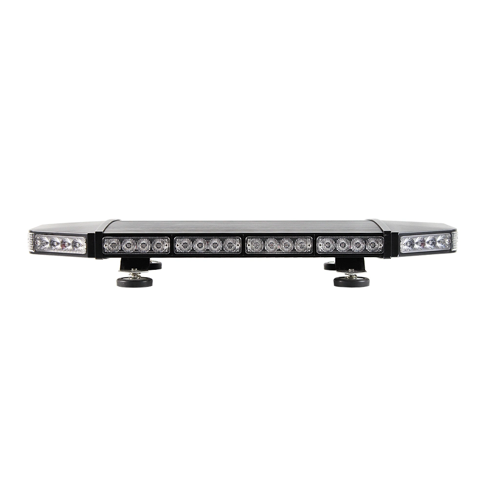 Haibang LED Emergency Flash Mini Flat Amber Truck LED Warning Lightbar Black Aluminum Metal Base LED Lights Bar