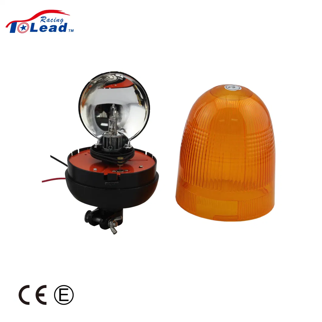 Top Lead Blue Halogen Police Emergency Snail Flashing Light Rotating Warning Safety Strobe Beacon Light