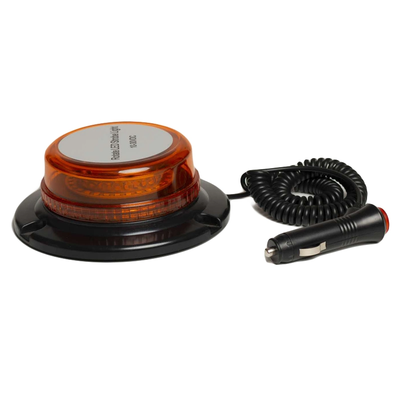 LED Amber Rotating Strobe Beacon Light with Magnet