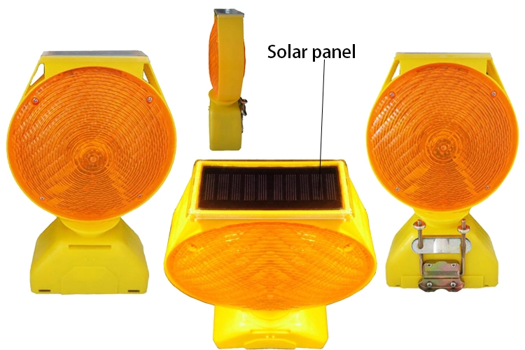 Solar Powered LED Safety Signs Flash Flicker Beacon