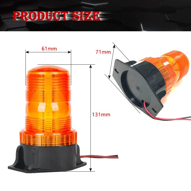 LED Amber Emergency Strobe Flashing Beacon Light