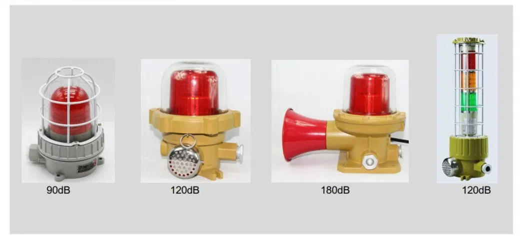 90dB 120dB 180dB Hazardous Area Explosion Proof Alarm Sound with Speaker Siren Warning Light Beacons Light