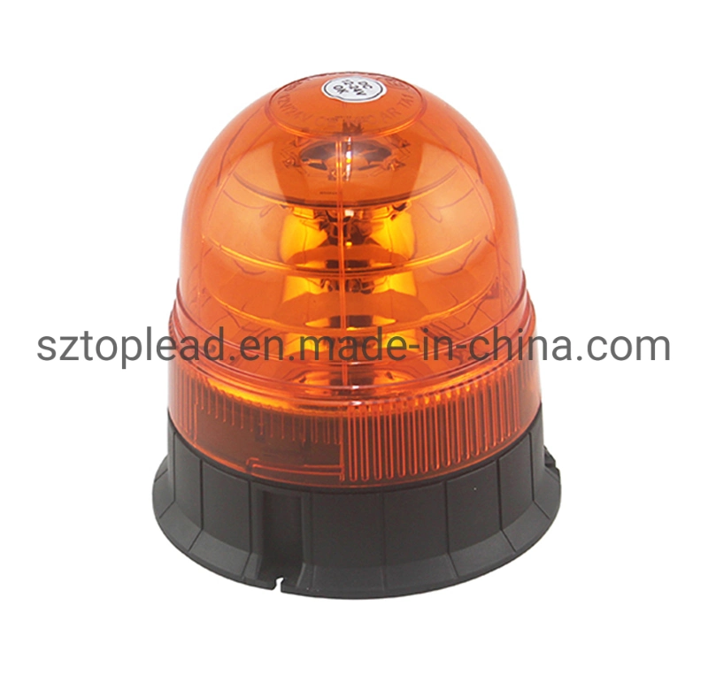 R65 DC12-24V Yellow Power LED Strobe Screws Emergency Light, IP65 PC Lens Flashing and Rotating Safety Warning Beacons